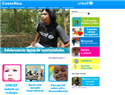 screenshot of UNICEF - Costa Rica