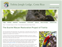 screenshot of The Scarlet Macaw Restoration Project of Tiskita