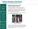 screenshot of Tropical American Tree Farms - Growing Tropical Hardwoods