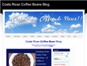 screenshot of Costa Rican Coffee Bean Shop and Blog