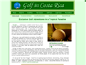 screenshot of Golf In Costa Rica - Exclusive Resorts and  Golf Tours
