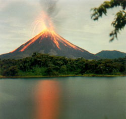 Arenal Volcano Daytime Fireworks